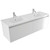 Fucina Vanity Wall 1500 2 Taphole Polymarble Double Bowl 2 Drawer Dezigna White Gloss