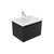 Fucina Vanity Wall 600 1 Taphole Vitreous China Top 1 Drawer Black Timberland