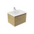 Fucina Vanity Wall 600 1 Taphole Vitreous China Top 1 Drawer French Oak Velvet