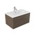 Fucina Vanity Wall 760 1 Taphole Vitreous China Top 1 Drawer Charred Oak Organic