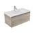 Fucina Vanity Wall 910 1 Taphole Vitreous China Top 1 Drawer Ashen Walnut Timberland