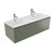 Fucina Vanity Wall 1210 2 Taphole Vitreous China Double Bowl 1 Drawer Green Slate