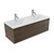 Fucina Vanity Wall 1200 2 Taphole Vitreous China Double Bowl 1 Drawer Smokey Oak Timberland