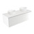 Fucina Vanity Wall 1200 Motion E Stone Top Double Bowl 1 Drawer Dezigna White Gloss