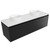 Fucina Vanity Wall 1490 White E Stone Top Double Bowl 2 Drawer Black Timberland