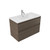Fucina Vanity Wall 910 1 Taphole Vitreous China Top 2 Drawer Charred Oak Organic