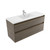 Fucina Vanity Wall 1210 1 Taphole Vitreous China Top 2 Drawer Smokey Oak Timberland