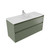 Fucina Vanity Wall 1200 1 Taphole Polymarble Top 2 Drawer Green Slate
