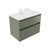 Fucina Vanity Wall 740 Motion E Stone Top 2 Drawer Green Slate