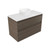 Fucina Vanity Wall 900 White E Stone Top 2 Drawer Charred Oak Organic
