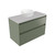 Fucina Vanity Wall 890 Moonlight E Stone Top 2 Drawer Green Slate