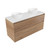 Fucina Vanity Wall 1190 White E Stone Top Double Bowl 2 Drawer Southern Oak Timberland