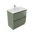 Fucina Vanity Floor 750 1 Taphole Vitreous China Top 2 Drawer Green Slate
