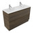 Fucina Vanity Floor 1210 2 Taphole Vitreous China Double Bowl 2 Drawer Smokey Oak Timberland