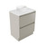 Fucina Vanity Floor 600 White E Stone Top 2 Drawer Dawn Grey