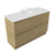 Fucina Vanity Floor 1200 White E Stone Top 2 Drawer French Oak Velvet