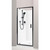 Valencia Elite Alcove Pivot 3-Sided Shower 1200 x 1000mm Black Frame With Flat Wall Centre Waste