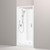 Valencia Elite Alcove Pivot 3-Sided Shower 1200 x 1000mm White Frame With Side Recessed Wall Centre Waste