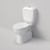 Origin Toilet Suite Rimless Close Coupled S BI / BE