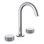 Lente Basin Mixer 3 Tap Hole Deck Mounted Chrome Lead Free