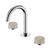 Serenity Basin Set Arc Spout With Rome Travertine Handle Chrome