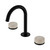 Serenity Basin Set Arc Spout With Rome Travertine Handle Matte Black