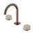 Serenity Basin Set Arc Spout With Rome Travertine Handle Brushed Bronze