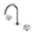 Serenity Basin Set Arc Spout With Arabescato Corchia Handle Chrome