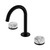 Serenity Basin Set Arc Spout With Arabescato Corchia Handle Matte Black