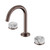 Serenity Basin Set Arc Spout With Arabescato Corchia Handle Brushed Bronze