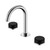 Serenity Basin Set Arc Spout With Marquina Black Handle Chrome