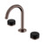 Serenity Basin Set Arc Spout With Marquina Black Handle Brushed Bronze