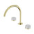 Serenity Bath/Kitchen Set Arc Spout With Carrara Handle Brushed Gold