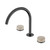Serenity Bath/Kitchen Set Arc Spout With Rome Travertine Handle Gun Metal