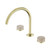Serenity Bath/Kitchen Set Arc Spout With Rome Travertine Handle Brushed Gold