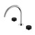 Serenity Bath/Kitchen Set Arc Spout With Marquina Black Handle Chrome
