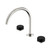 Serenity Bath/Kitchen Set Arc Spout With Marquina Black Handle Brushed Nickel