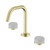Serenity Basin Set Edge Spout With Carrara Handle Brushed Gold