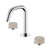 Serenity Basin Set Edge Spout With Rome Travertine Handle Chrome