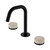 Serenity Basin Set Edge Spout With Rome Travertine Handle Matte Black