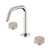 Serenity Basin Set Edge Spout With Rome Travertine Handle Brushed Nickel