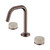 Serenity Basin Set Edge Spout With Rome Travertine Handle Brushed Bronze