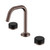 Serenity Basin Set Edge Spout With Marquina Black Handle Brushed Bronze