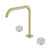 Serenity Bath/Kitchen Set Edge Spout With Carrara Handle Brushed Gold