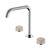 Serenity Bath/Kitchen Set Edge Spout With Rome Travertine Handle Chrome