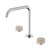 Serenity Bath/Kitchen Set Edge Spout With Rome Travertine Handle Brushed Nickel