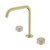 Serenity Bath/Kitchen Set Edge Spout With Rome Travertine Handle Brushed Gold