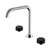 Serenity Bath/Kitchen Set Edge Spout With Marquina Black Handle Chrome