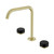 Serenity Bath/Kitchen Set Edge Spout With Marquina Black Handle Brushed Gold