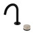 Serenity Progressive Basin Mixer Arc Spout With Rome Travertine Handle Matte Black